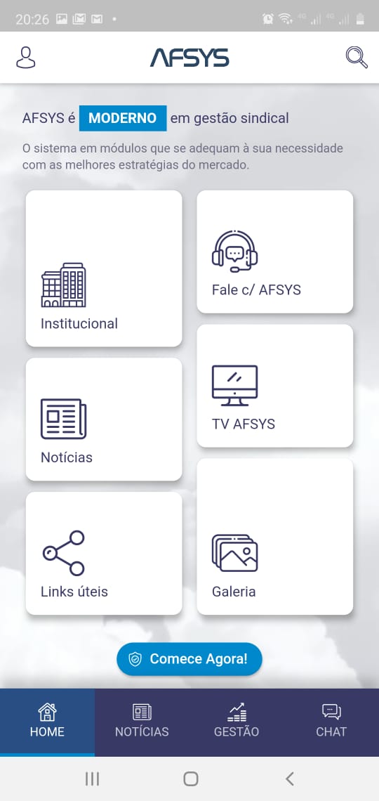 Aplicativo AFSYS de gestão sindical