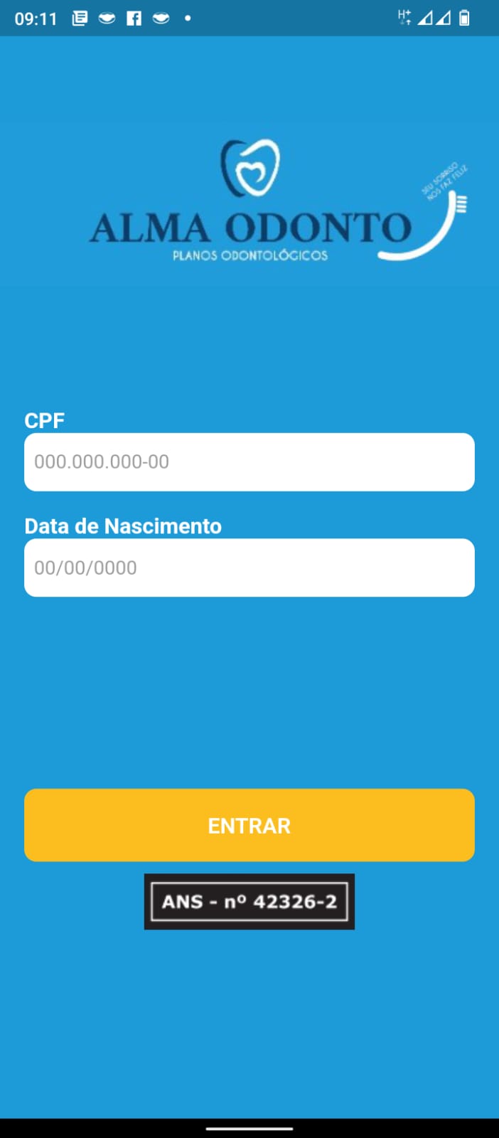 Aplicativo Alma Odonto para clientes
